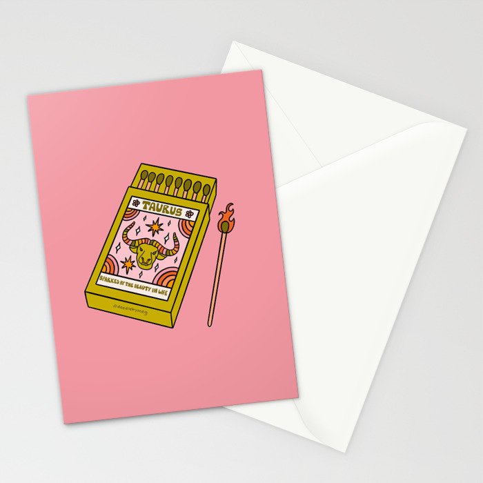 Taurus Matchbox Stationery Card Gallery Image 2