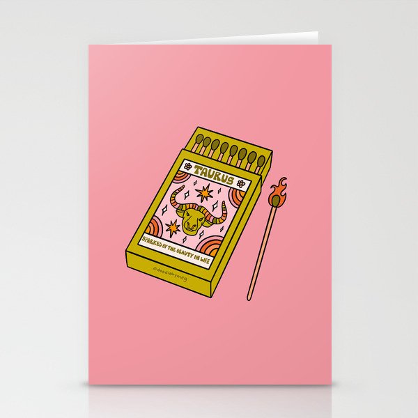 Taurus Matchbox Stationery Card Gallery Image 2