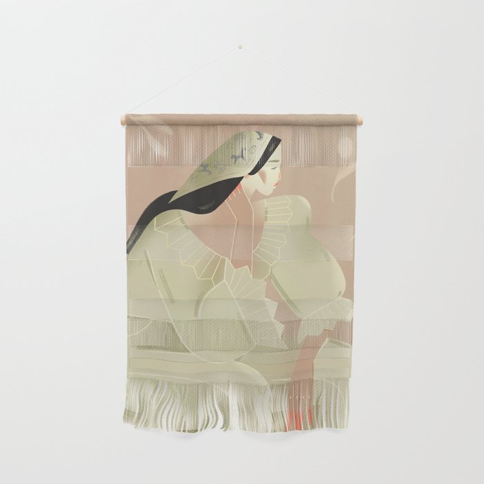 woman in a scarf Wall Hanging Gallery Image 1