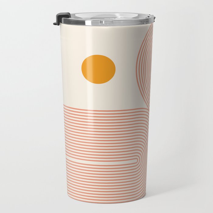 Abstraction_SUN_DOUBLE_LINE_POP_ART_Minimalism_001C Travel Mug Gallery Image 3