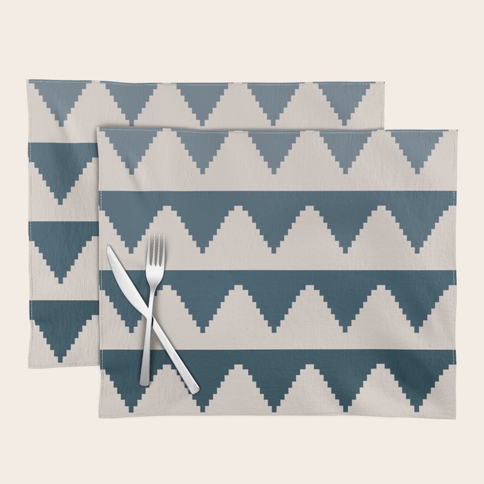 Pyramids Blue Gradient Placemat Gallery Image 1