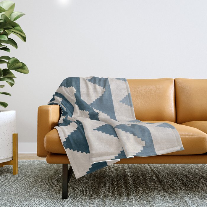 Pyramids Blue Gradient Throw Blanket Gallery Image 1