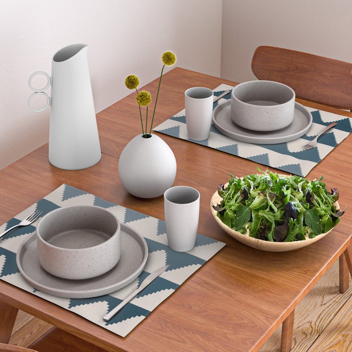 Pyramids Blue Gradient Placemat Gallery Image 2