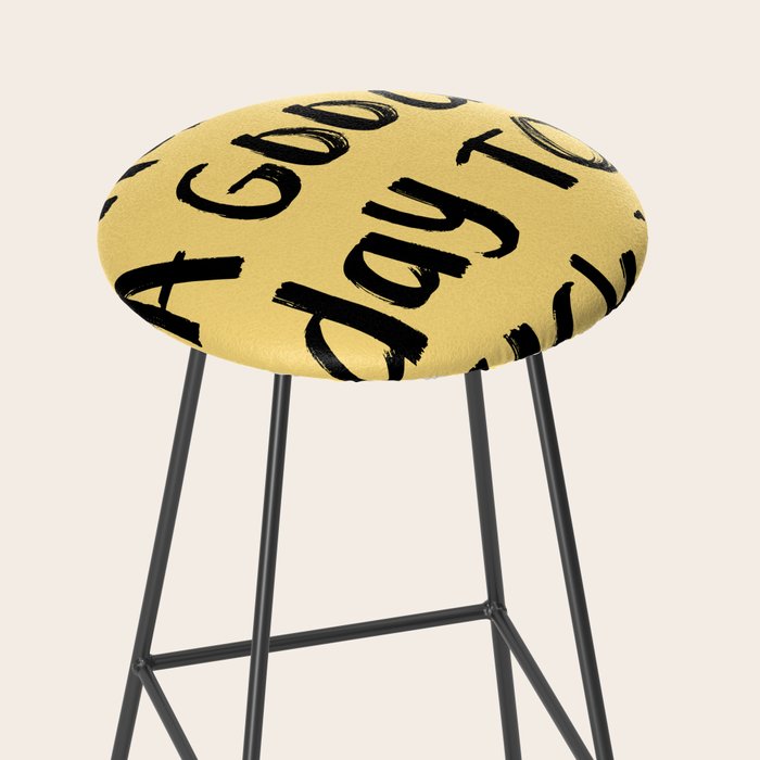What a Good day To Fuck It. Typography Funny Saying, Phrase Quote Carefree Childlike, Handwritten Post-it Note Stool Gallery Image 2