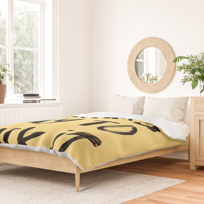 What a Good day To Fuck It. Typography Funny Saying, Phrase Quote Carefree Childlike, Handwritten Post-it Note Duvet Cover Gallery Image 2