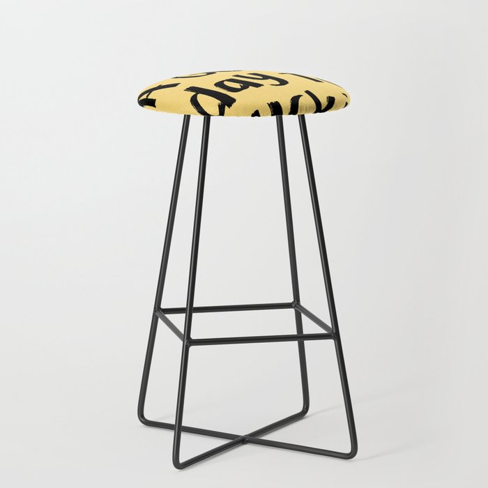 What a Good day To Fuck It. Typography Funny Saying, Phrase Quote Carefree Childlike, Handwritten Post-it Note Stool Gallery Image 1