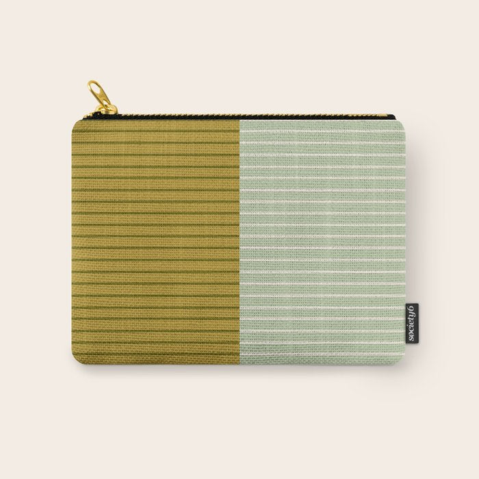 Color Block Lines XXI Moss Carry All Pouch Gallery Image 1