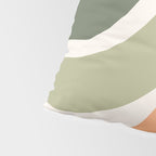 Abstract Shapes 55 in Sage Green and Terracotta (Rainbow Abstraction) Pillow Sham Gallery Image 4