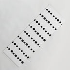 Spotted, Mudcloth, White and Black, Boho Print Yoga Mat Gallery Image 1