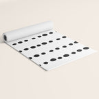 Spotted, Mudcloth, White and Black, Boho Print Yoga Mat Gallery Image 2