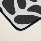 Black and white retro flower art pattern Desk Mat Gallery Image 4