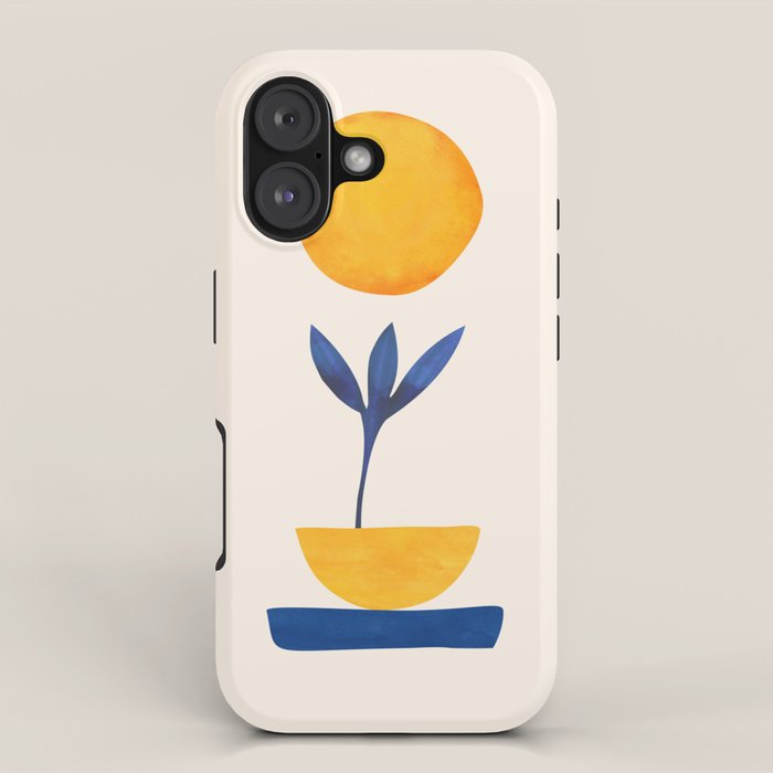 Sunny Sprout Modernist Abstract Botanic iPhone Case Gallery Image 1