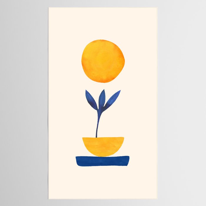 Sunny Sprout Modernist Abstract Botanic Tablecloth Gallery Image 2