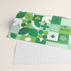 Green eco friendly geometric mosaic art pattern Wrapping Paper Gallery Image 2