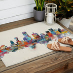 dallas texas skyline Outdoor Rug Gallery Image 2