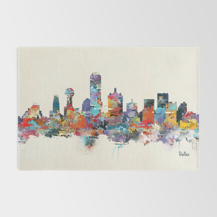 dallas texas skyline Rug Gallery Image 2