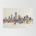dallas texas skyline Rug Gallery Image 2