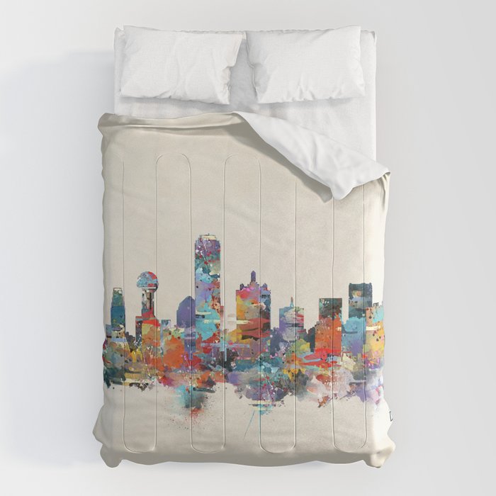 dallas texas skyline Comforter Gallery Image 6