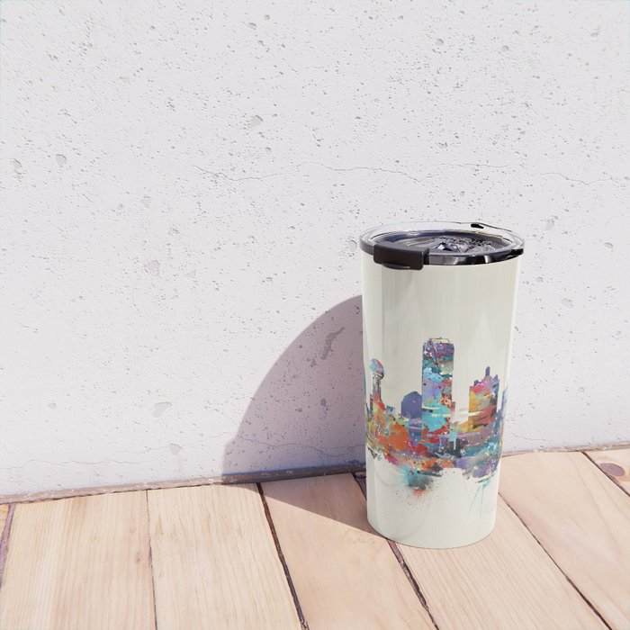 dallas texas skyline Travel Mug Gallery Image 4