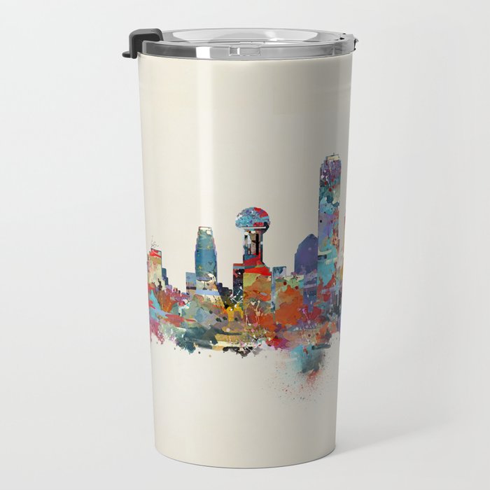 dallas texas skyline Travel Mug Gallery Image 3