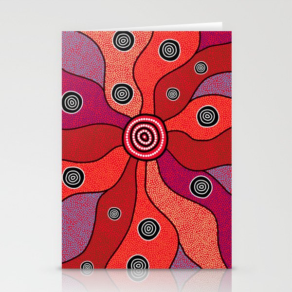 Authentic Aboriginal Art - Central Lands Stationery Card Gallery Image 2
