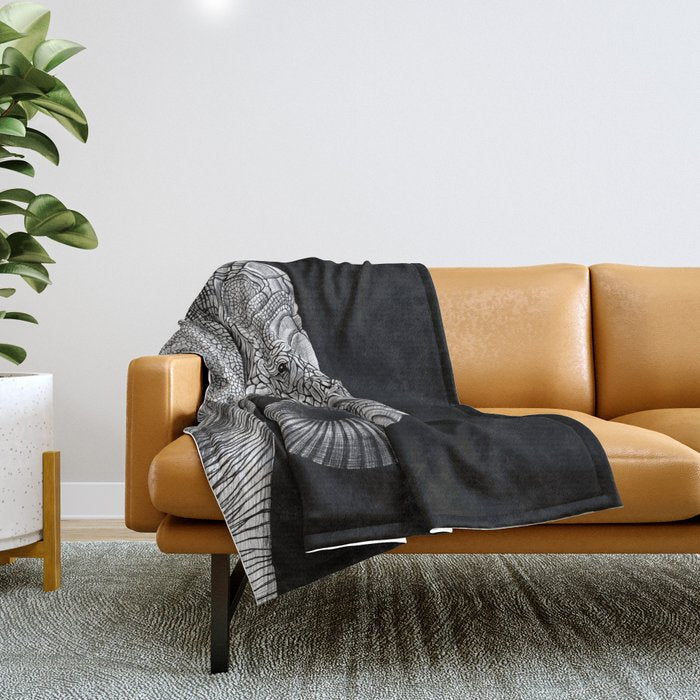 Elephant 2 Throw Blanket Gallery Image 1