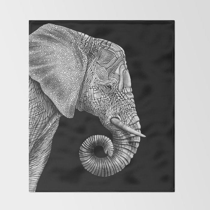 Elephant 2 Throw Blanket Gallery Image 2