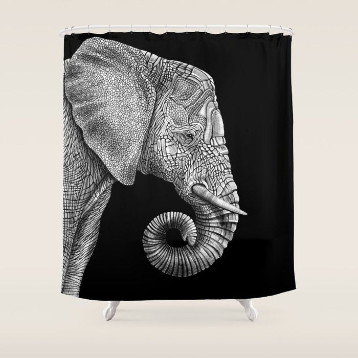 Elephant 2 Shower Curtain Gallery Image 1