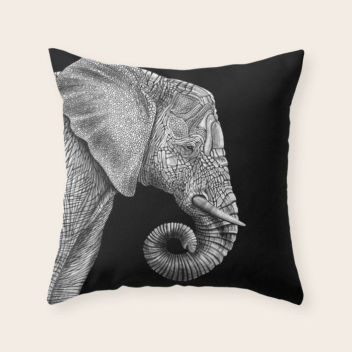 Elephant 2 Throw Pillow Gallery Image 6