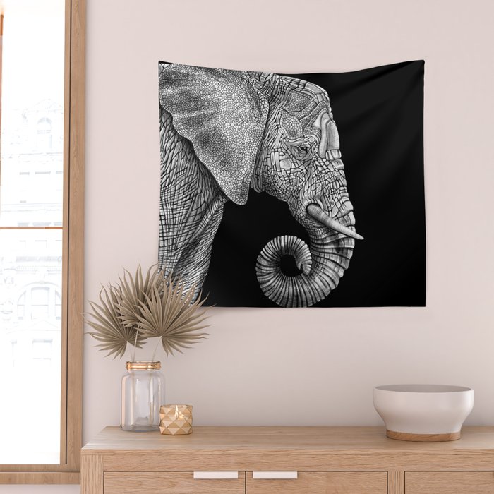 Elephant 2 Wall Tapestry Gallery Image 2