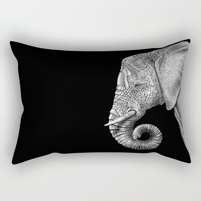 Elephant 2 Rectangular Pillow Gallery Image 2