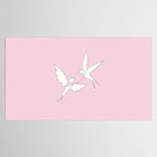Two Swallows Line Art Tablecloth Gallery Image 2