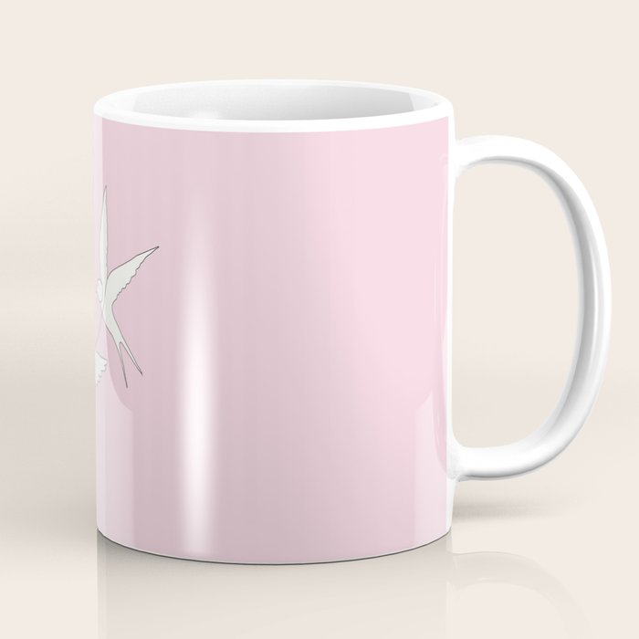 Two Swallows Line Art Coffee Mug Gallery Image 1