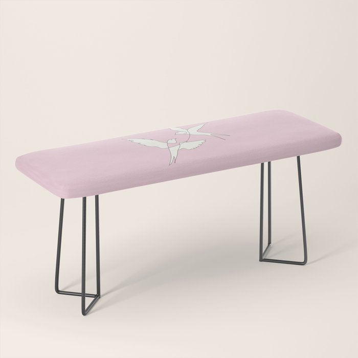 Two Swallows Line Art Bench Gallery Image 1