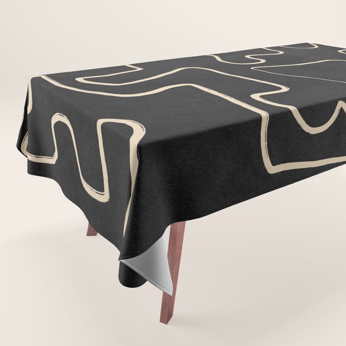 Minimal Abstract Line Art 8 Tablecloth Gallery Image 1