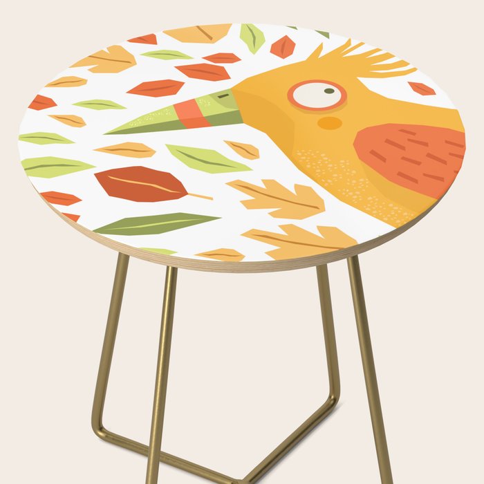 Autumn bird and leaves Side Table Gallery Image 2