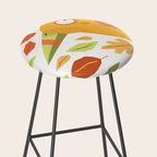 Autumn bird and leaves Stool Gallery Image 2