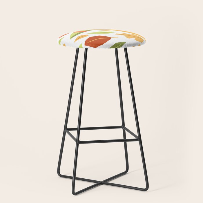 Autumn bird and leaves Stool Gallery Image 1