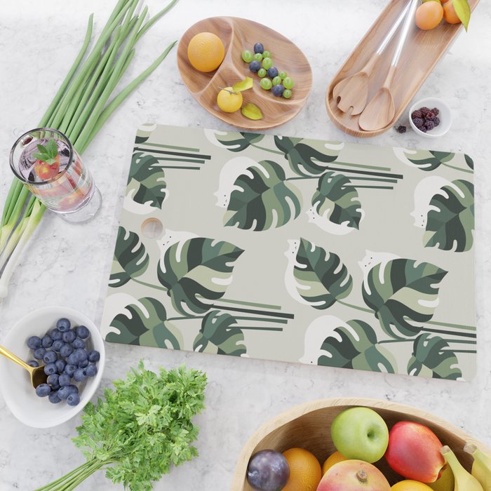 Cat and Plant 11 Pattern Cutting Board Gallery Image 2
