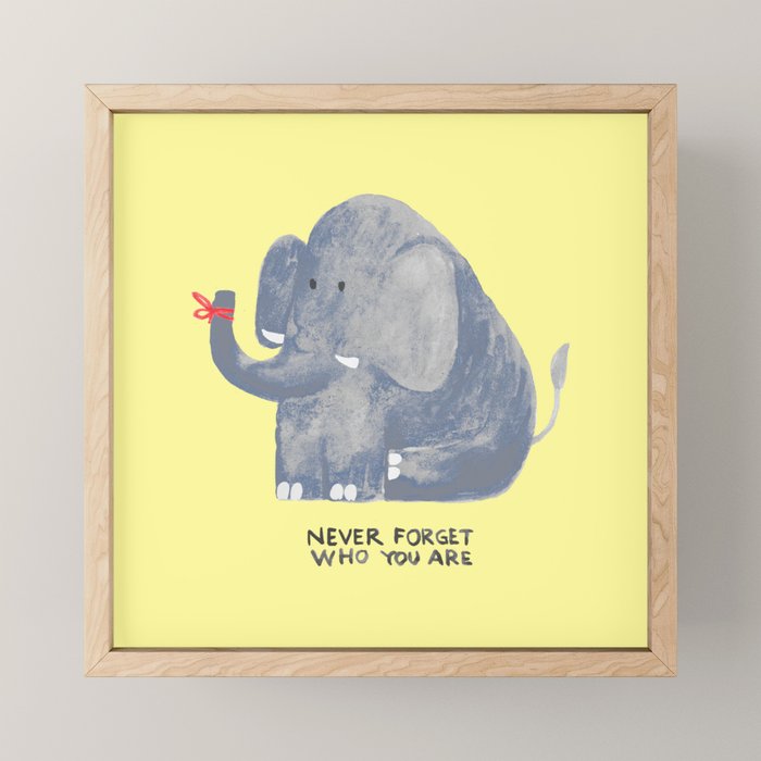 Elephant never forgets Mini Art Print Gallery Image 1