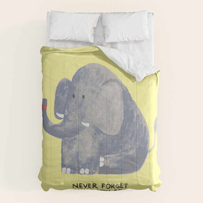 Elephant never forgets Comforter Gallery Image 1