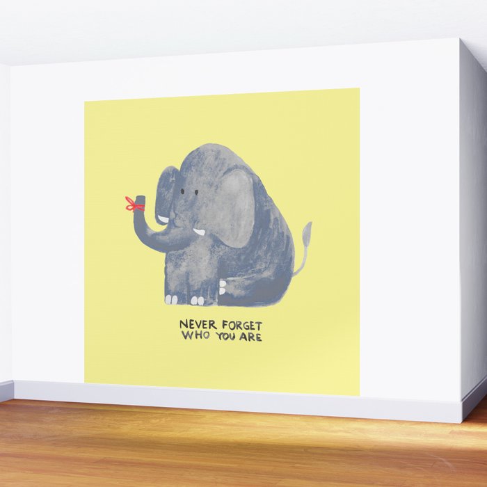 Elephant never forgets Wall Mural Gallery Image 2