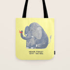 Elephant never forgets Tote Bag Gallery Image 1