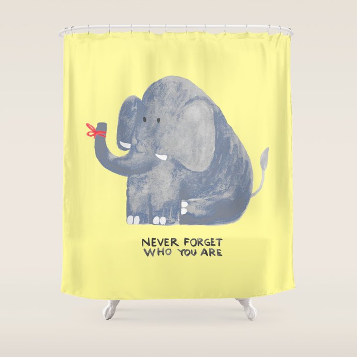 Elephant never forgets Shower Curtain Gallery Image 1