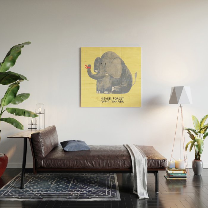 Elephant never forgets Wood Wall Art Gallery Image 2