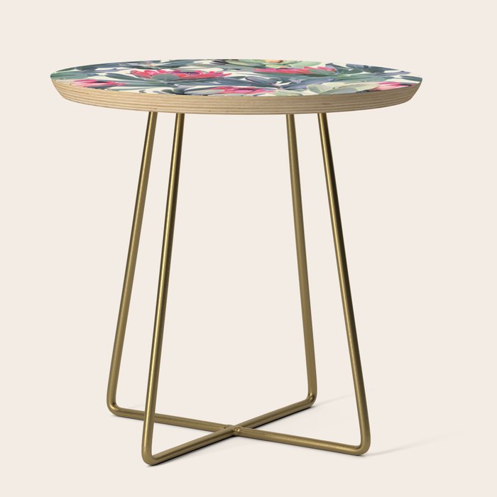 Painted Protea Pattern Side Table Gallery Image 1