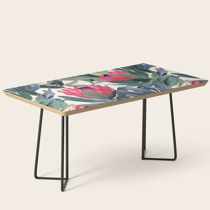 Painted Protea Pattern Coffee Table Gallery Image 1