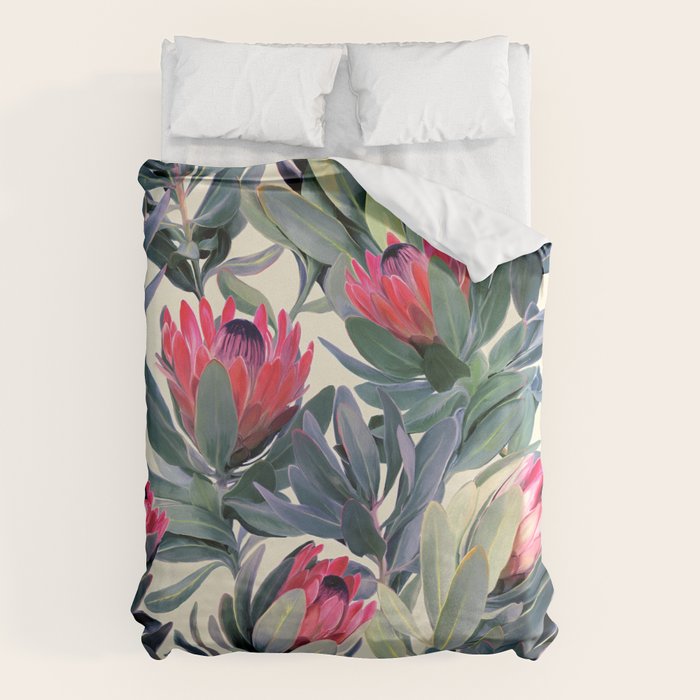 Painted Protea Pattern Duvet Cover Gallery Image 1