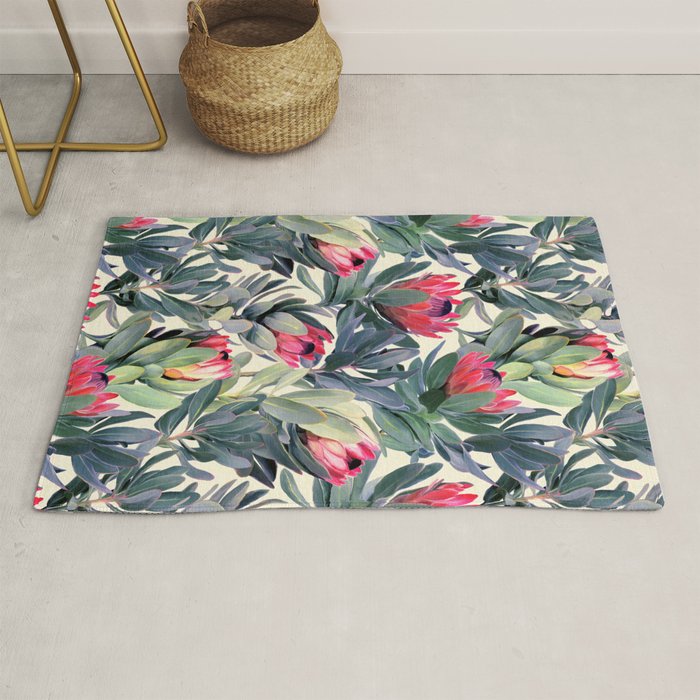 Painted Protea Pattern Rug Gallery Image 1