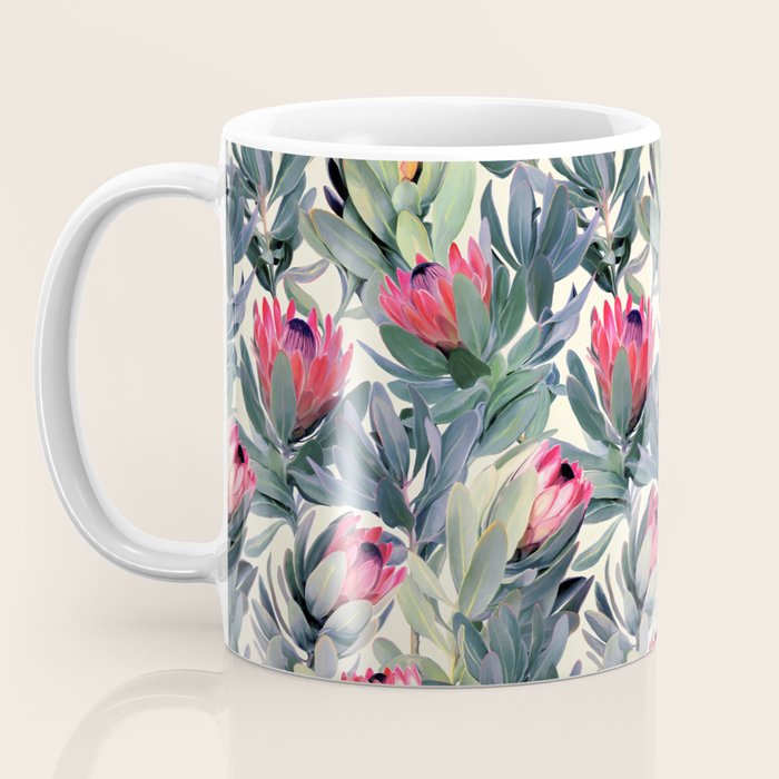 Painted Protea Pattern Coffee Mug Gallery Image 3